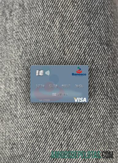 Venezuela Banesco Banco Universal Visa Card Photolook Front baixar para verificação